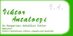 viktor antaloczi business card